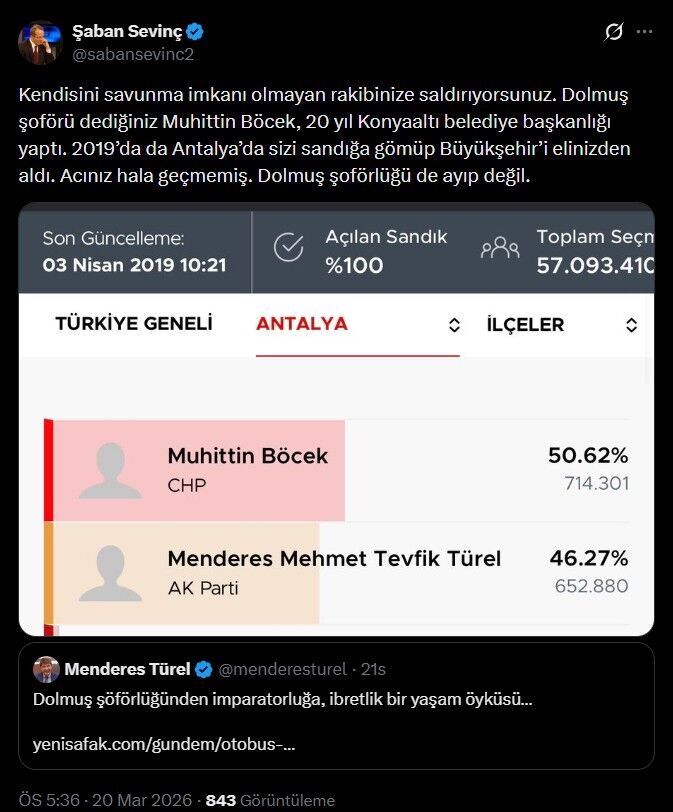 Şaban Sevinç Tweet