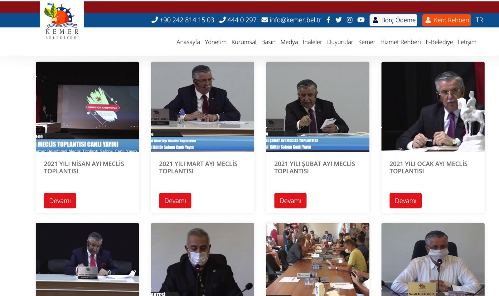 Kemer Belediyesi Internet Sitesi 3