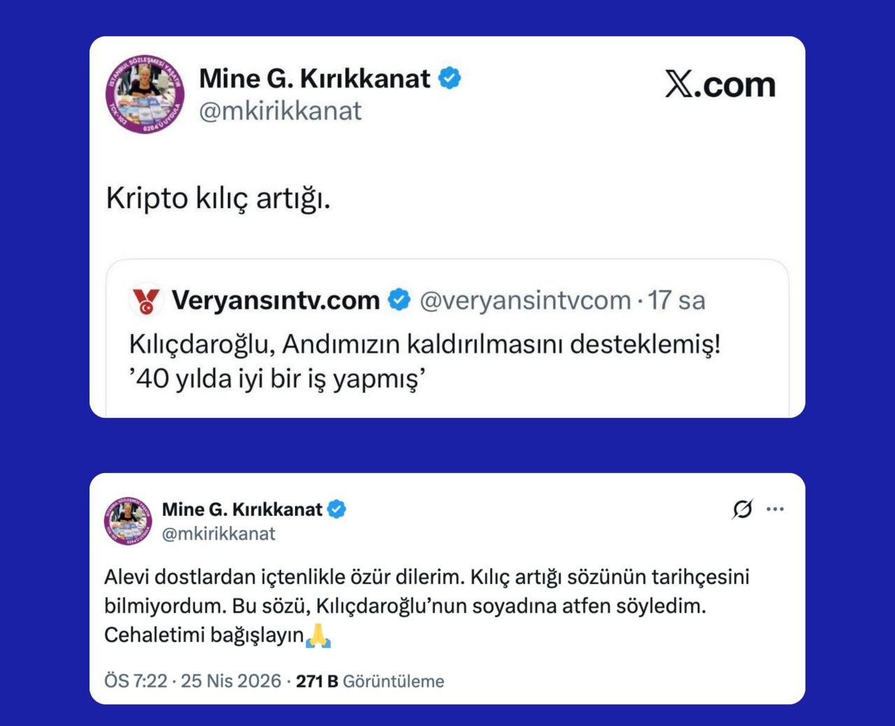 Kirikkanat Özür Di̇ledi̇