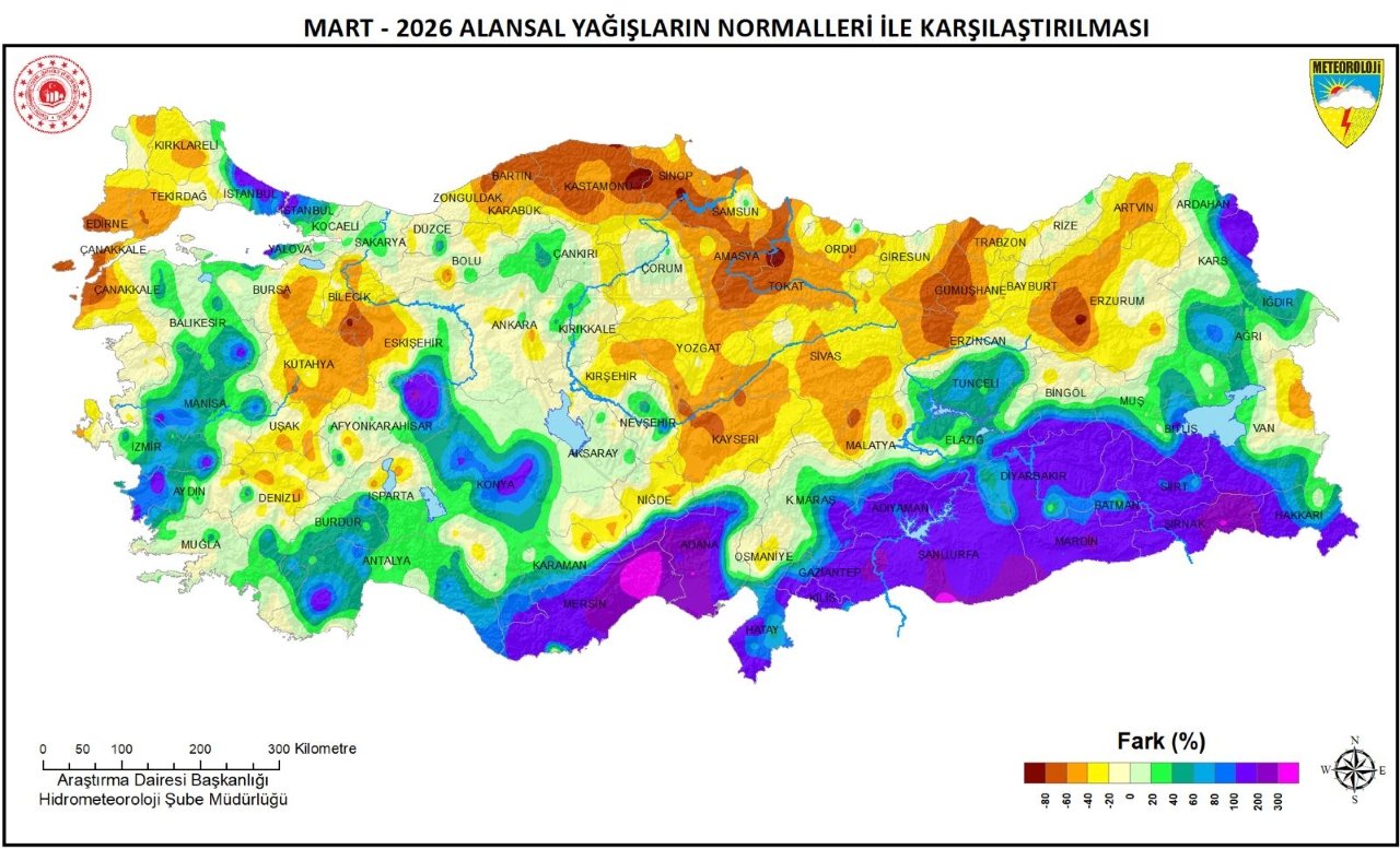 Türkiye Yağış Haritası Mart 2026 2