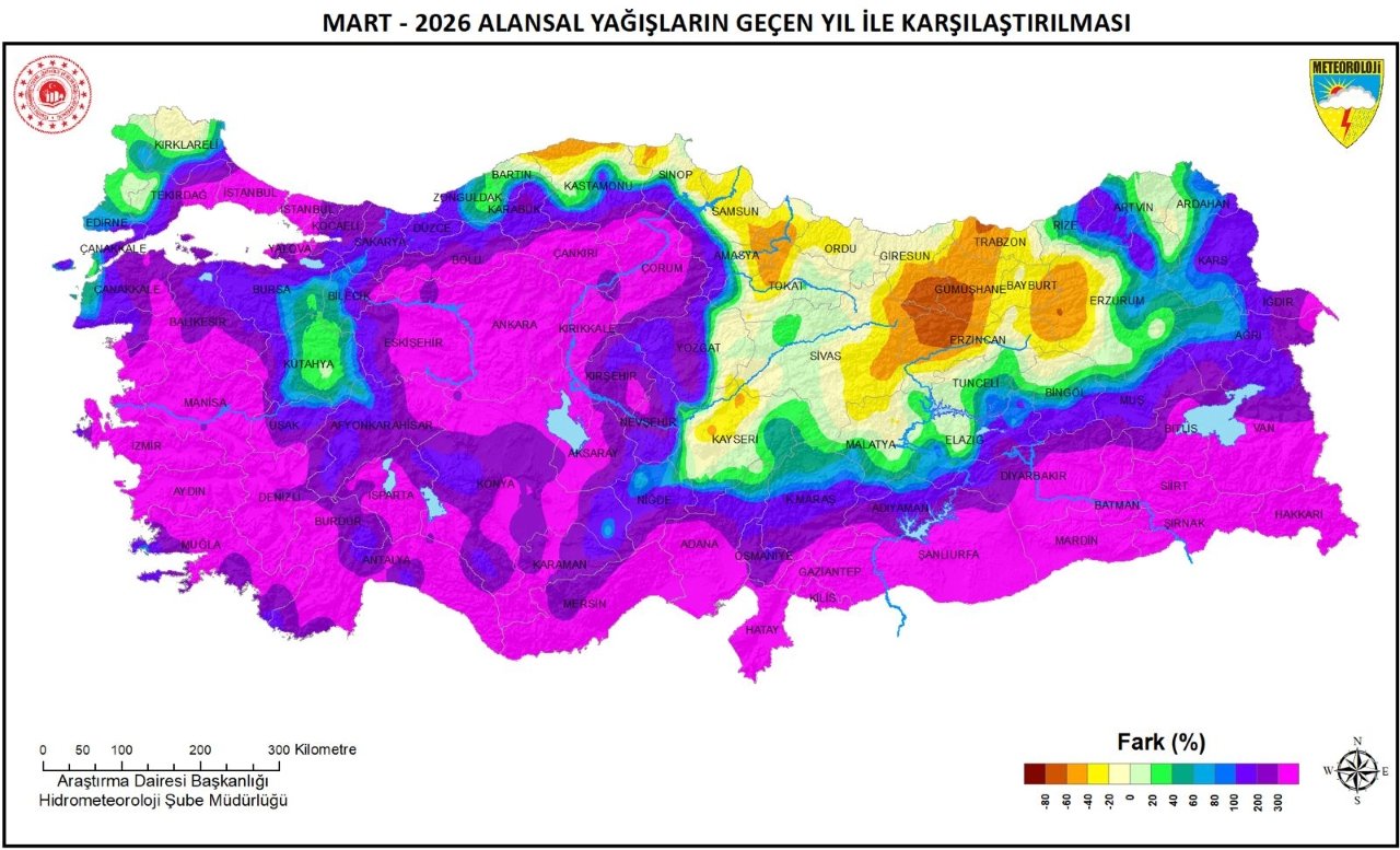 Türkiye Yağış Haritası Mart 2026