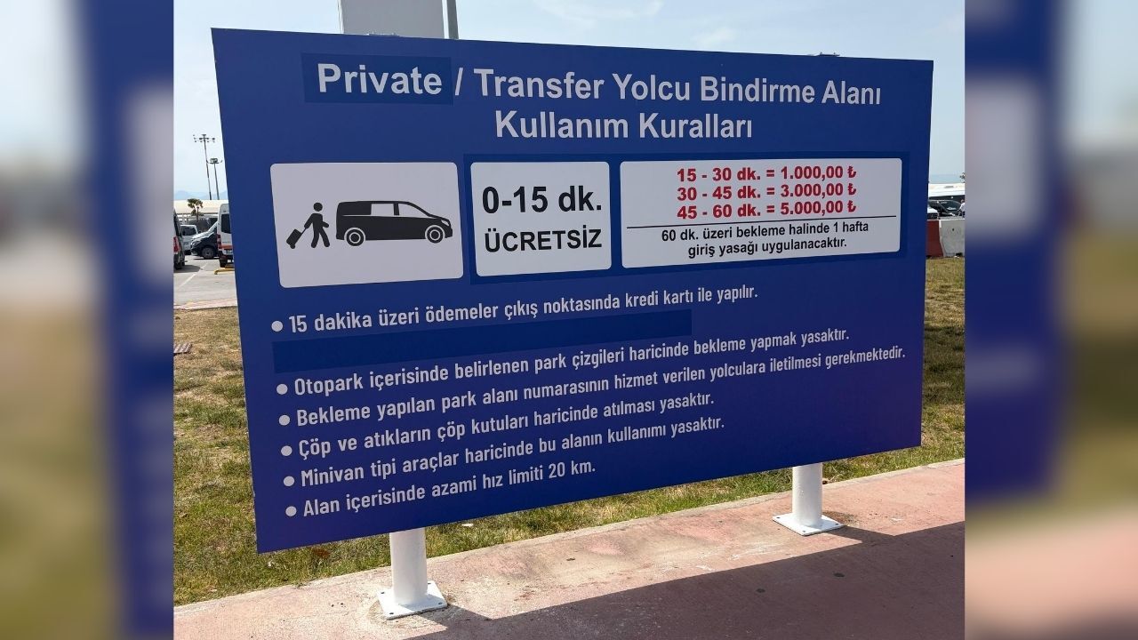 Antalya Havalimanı’nda Transfer Araçlarının Otopark Ücreti Dudak Uçuklattı!