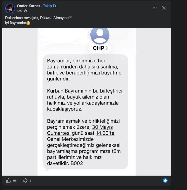 Chp Bayramlaşma Mesajı