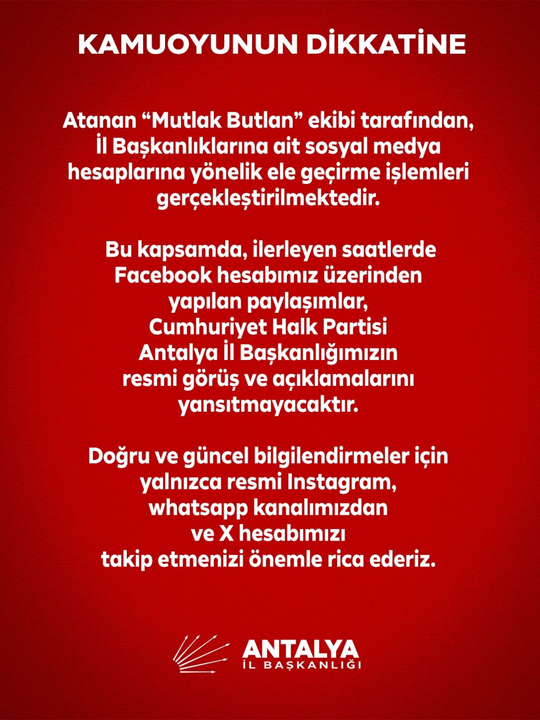 Chp Sosyal Medya Açıklaması