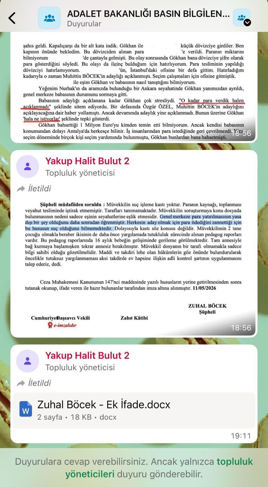 Chp Zuhal Böcek Ifade Paylaşımı