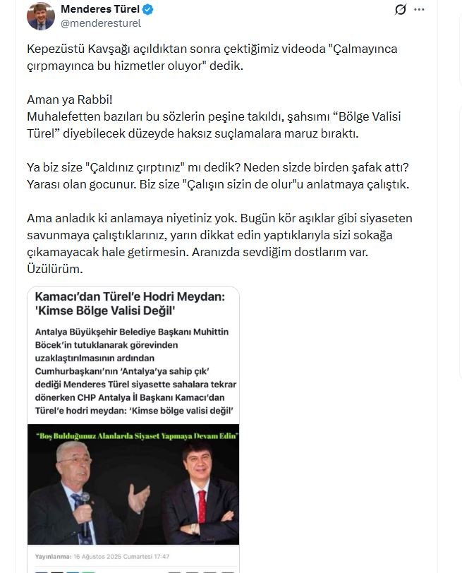 Menderes Türel Chp Uyarısı Paylaşımı 2