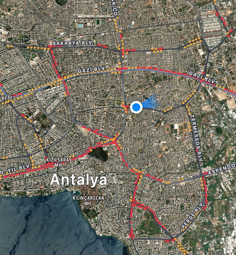 Antalya Aksu Trafik Harita 2