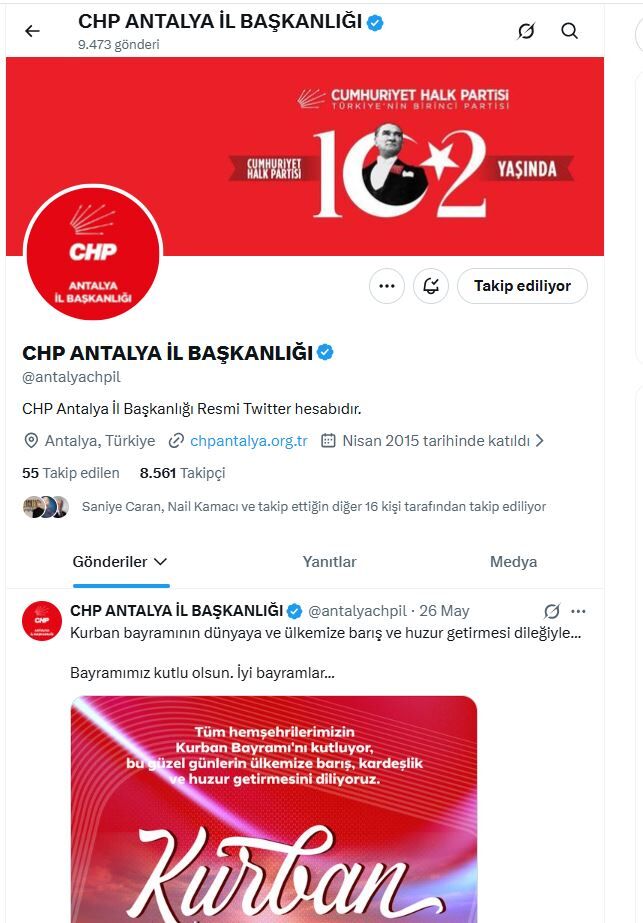 Chp Sosyal Medya Hesabı