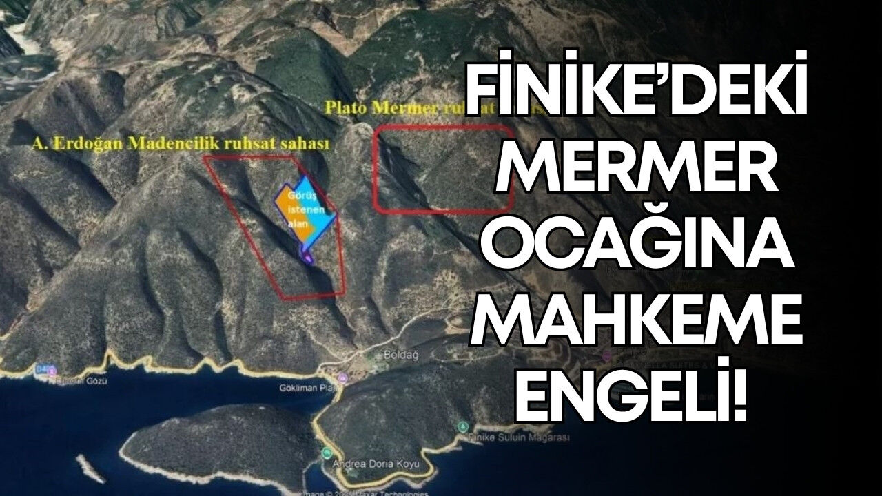 Finike'deki Maden Ocağına Mahkeme Engeli Manşet