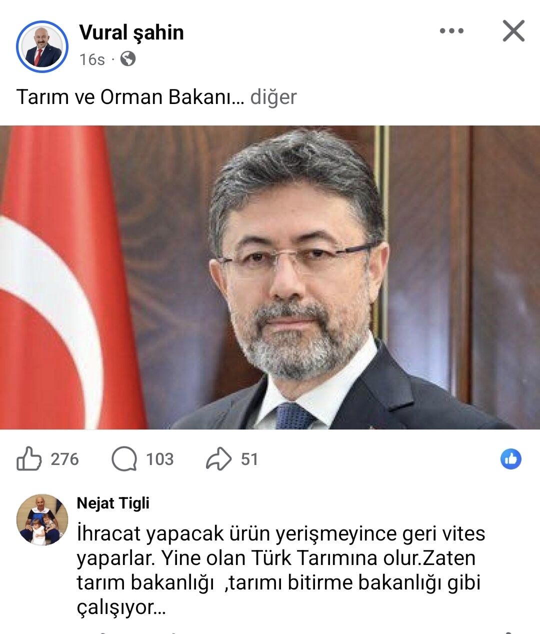 Nejat Tığlı B Reçete Tepkisi Paylaşım