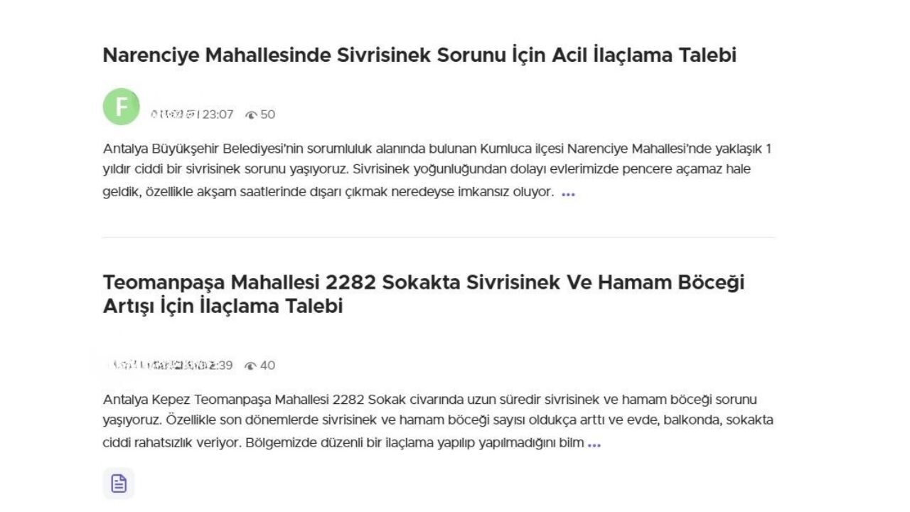 Sivrisine Şikayet1