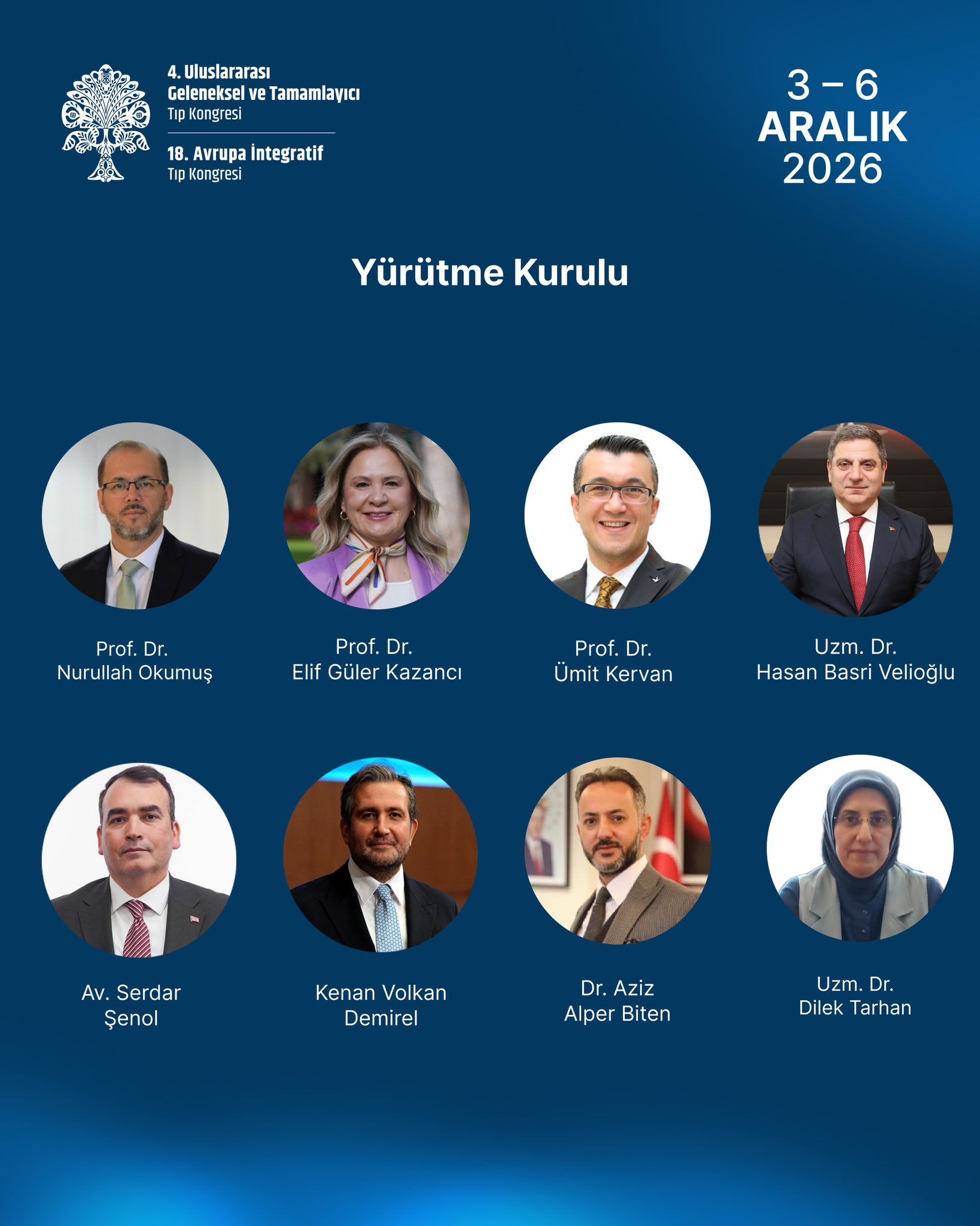 4. Uluslararası Geleneksel Ve Tamamlayıcı Tıp Kongresi Yürütme Kurulu