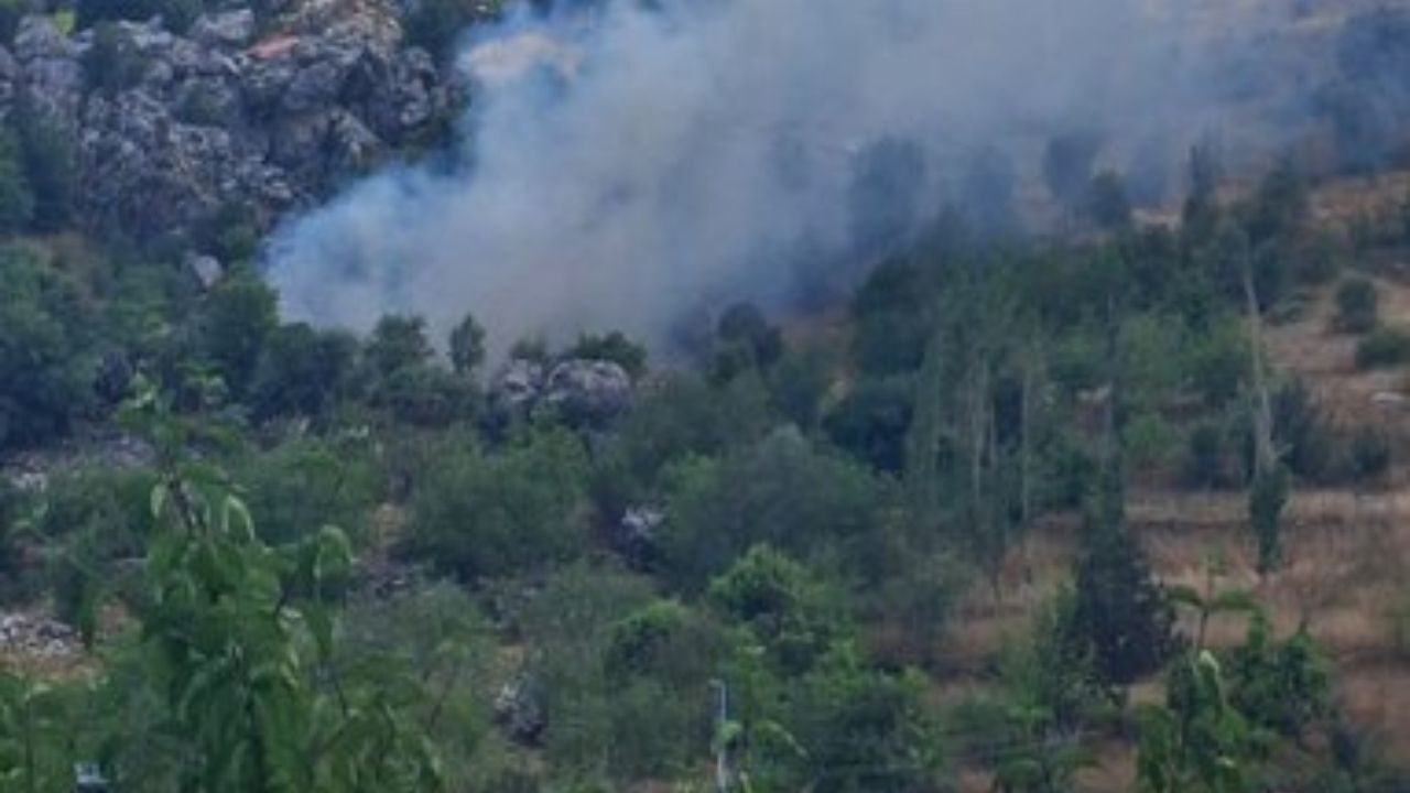 Alanya'da Korkutan Yangın! Çayarası Yaylası'ndan Dumanlar Yükseldi (1)