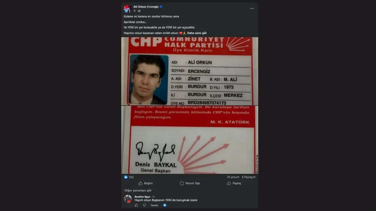 Ali Orkun Ercengiz'den Yeni Parti Mesajı! Chp'ye Veda Mı Ediyor Körfez (4)