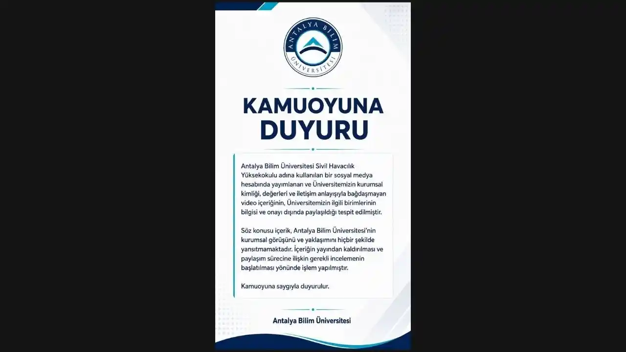 Antalya Bilim Üniversitesi'nin Videosu Ortalığı Karıştırdı! Açıklama Gecikmedi (4)Körfezz
