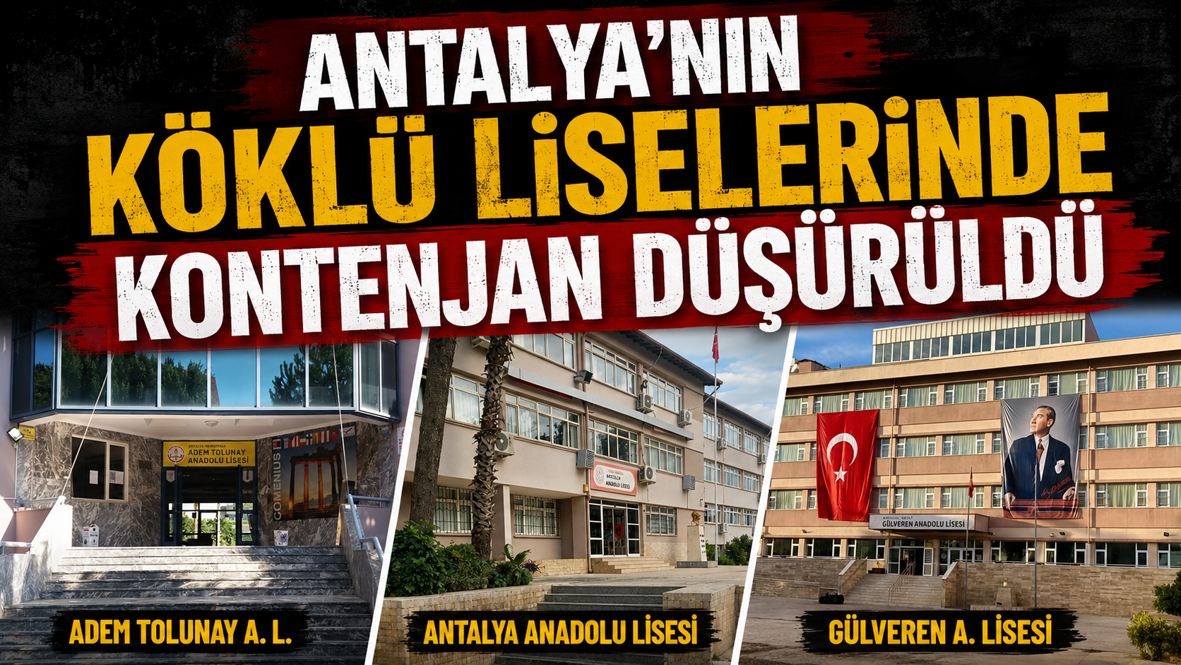 Antalya'nın köklü liselerinde kontenjan düşürüldü