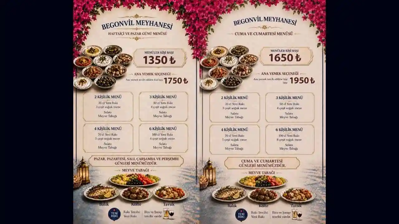 Kaleiçi 2026 Meyhane Fiyatları! (5)Körfezzxç