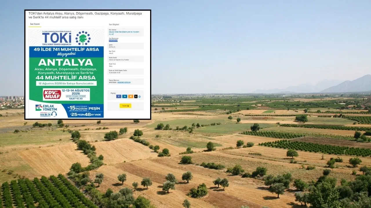 Kdv Yok, Indirim Var! Toki̇ Antalya'da 44 Arsayı Satışa Çıkarıyor (1)Körfezzxç