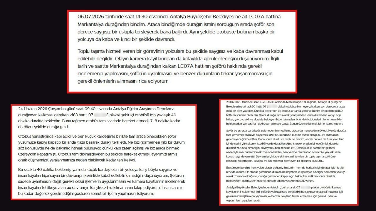 Toplu Ulaşım Şiakyetler 3