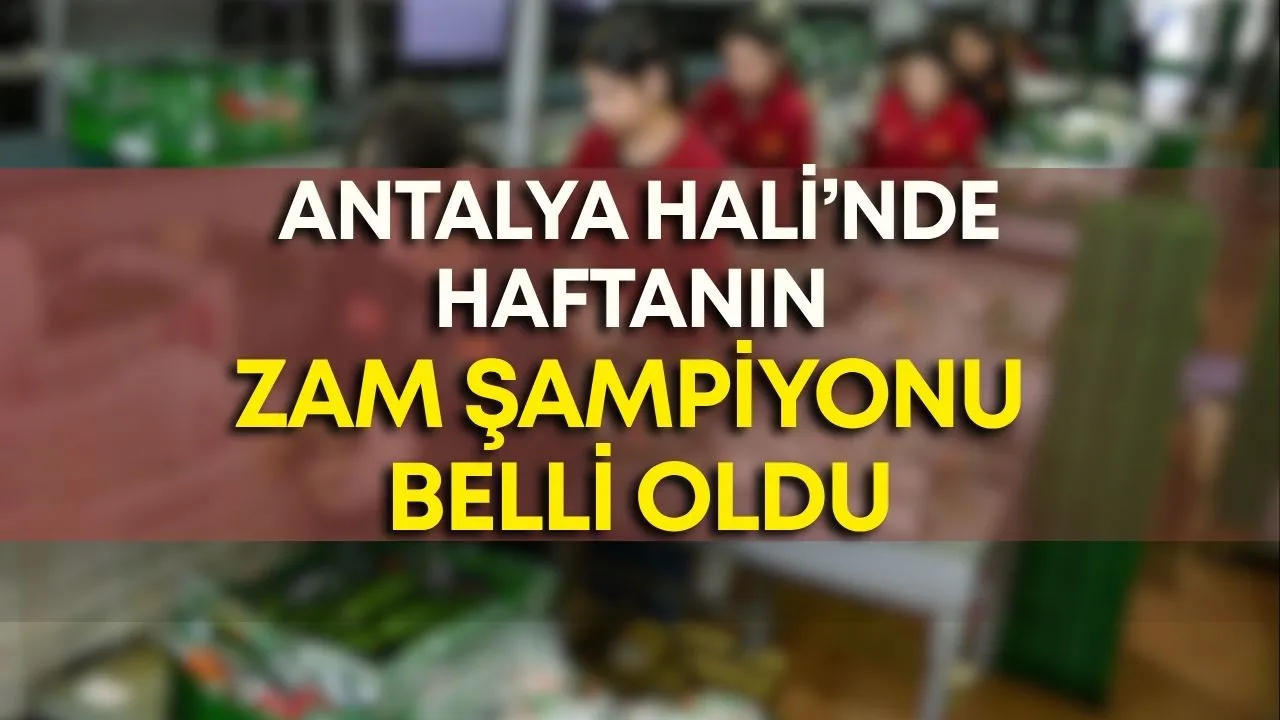 Antalya Hali'nde haftanın zam şampiyonu belli oldu