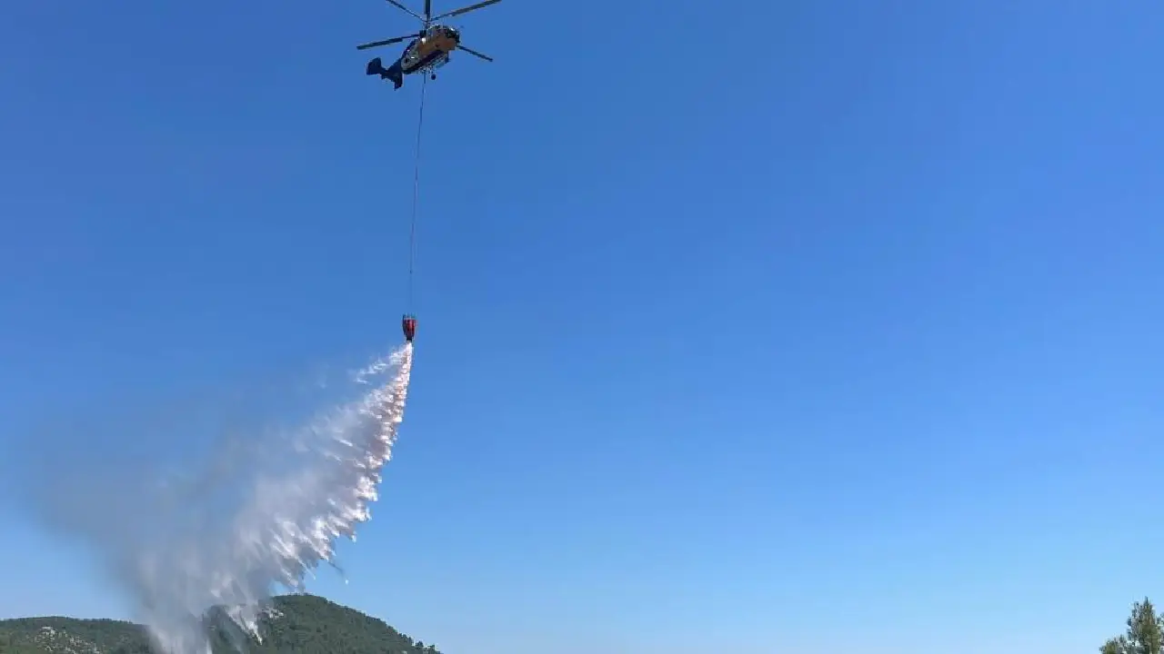 Antalya'da Alevler Yeniden Yükseldi! Alanya'da 5 Dönüm Orman Kül Oldu (2)Körfezzxç