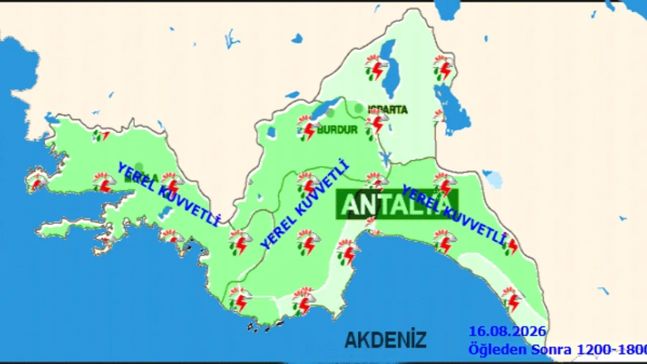 Antalya’da Sağanak Alarmı! Meteoroloji 6 Ilçeyi Uyardı (1)Körfezzxç