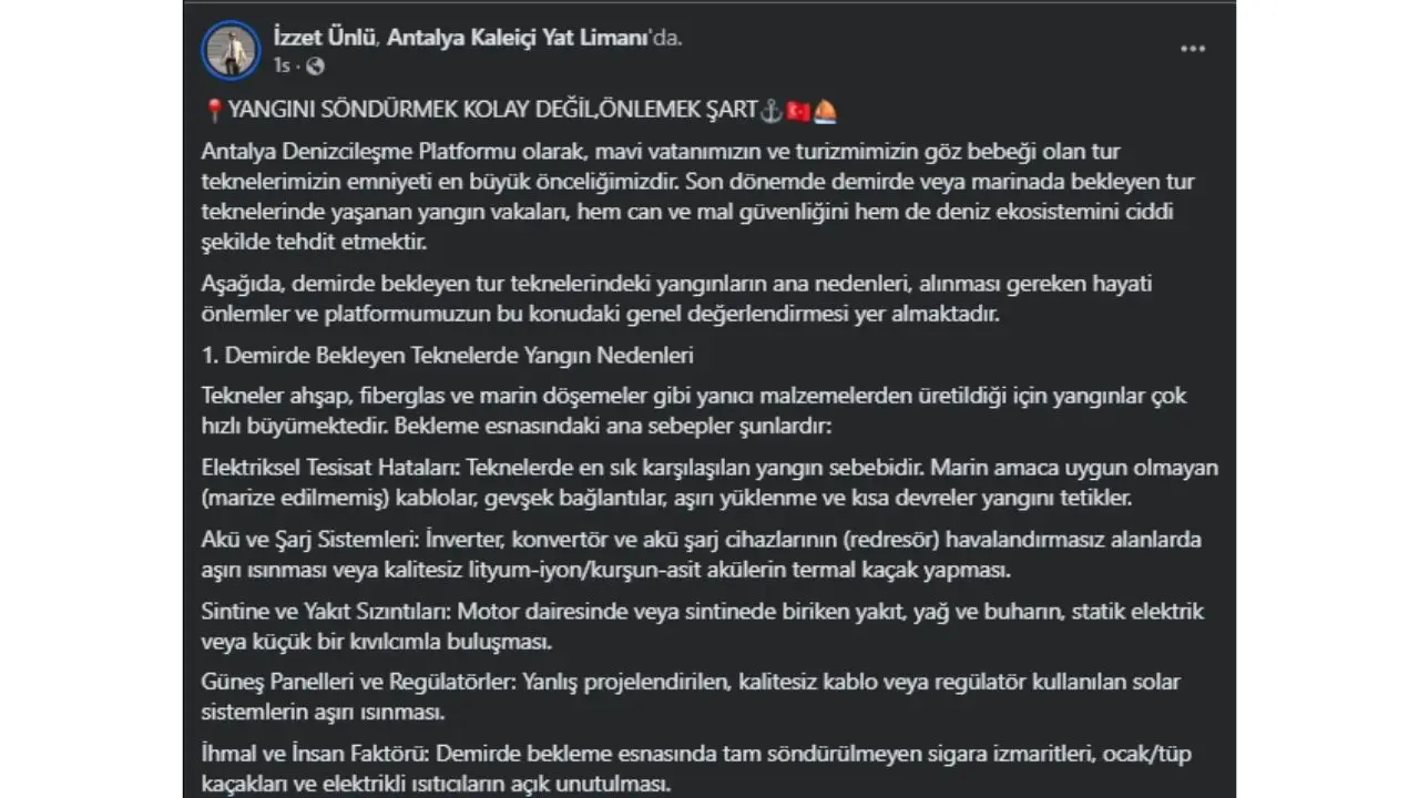 Antalya'da Tekne Yangınları Neden Arttı Başkan İzzet Ünlü Tek Tek Açıkladı (2)Körfezzxç