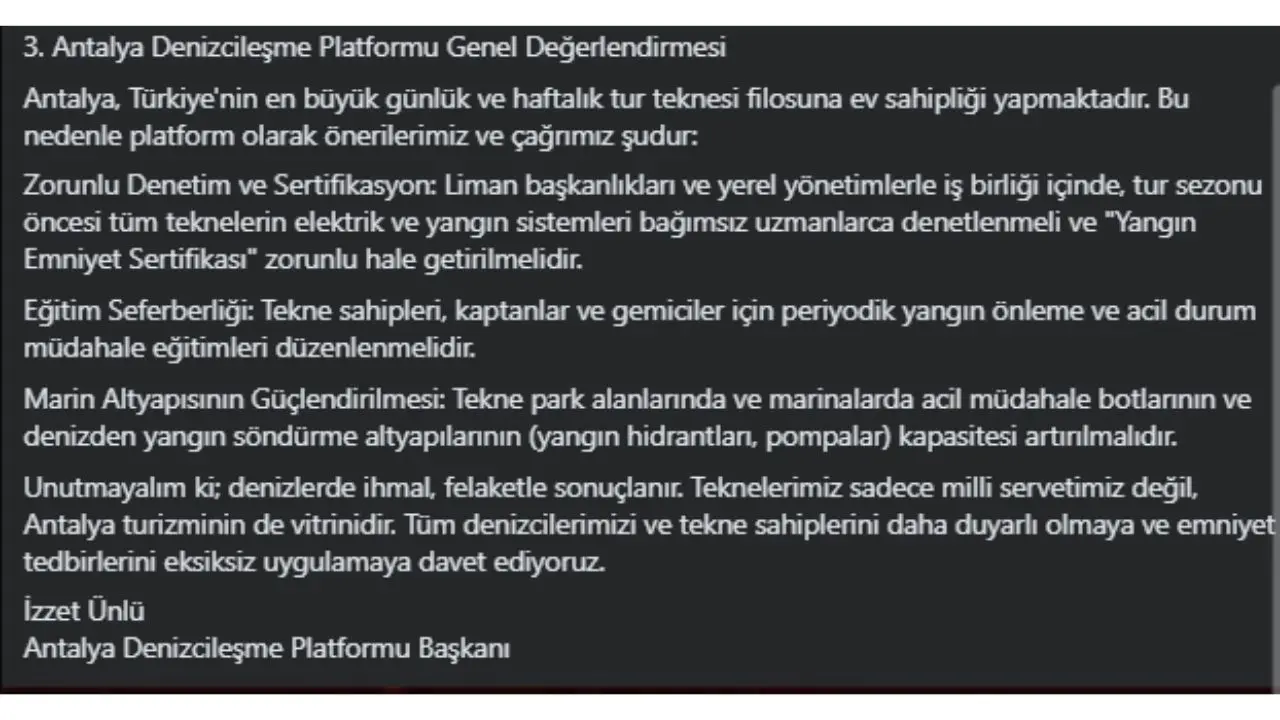 Antalya'da Tekne Yangınları Neden Arttı Başkan İzzet Ünlü Tek Tek Açıkladı (4)Körfezzxç