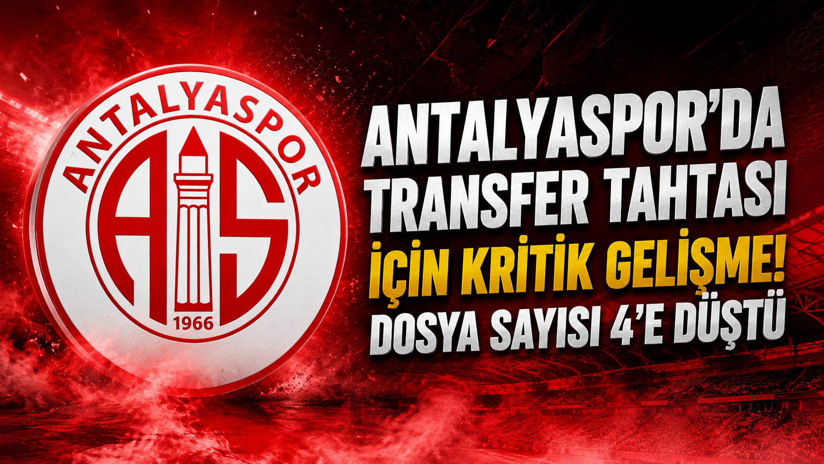 Antalyaspor’da transfer tahtası için kritik gelişme! Dosya sayısı 4’e düştü