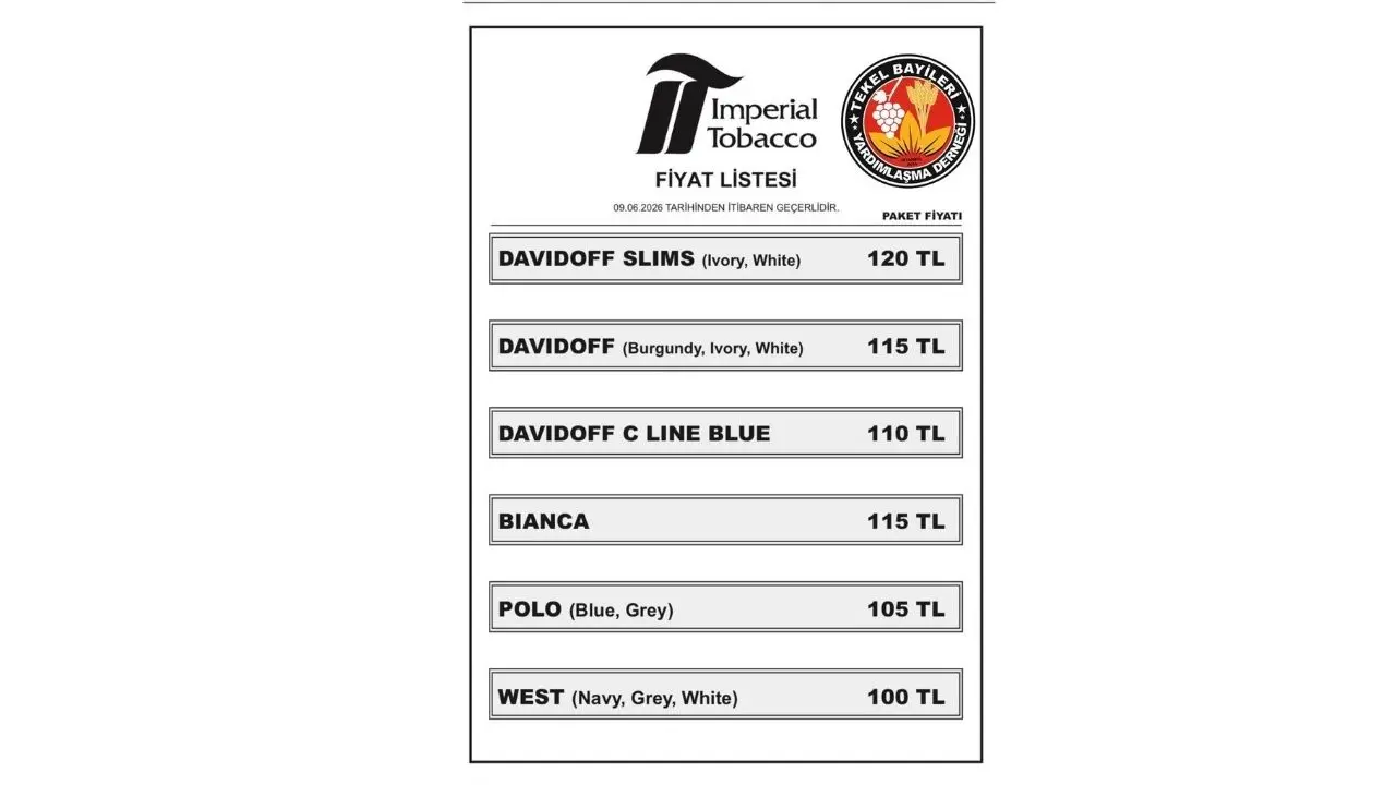 Davi̇doff, Bi̇anca, Polo Ve West 2026 Güncel Si̇gara Fi̇yatlarikörfezzxç