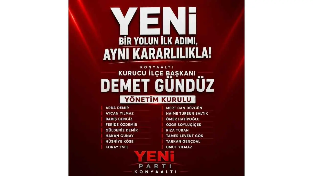 Demet Gündüz Yeni Parti Konyaaltı Yönetimini Açıkladı! (2)Körfezzxç