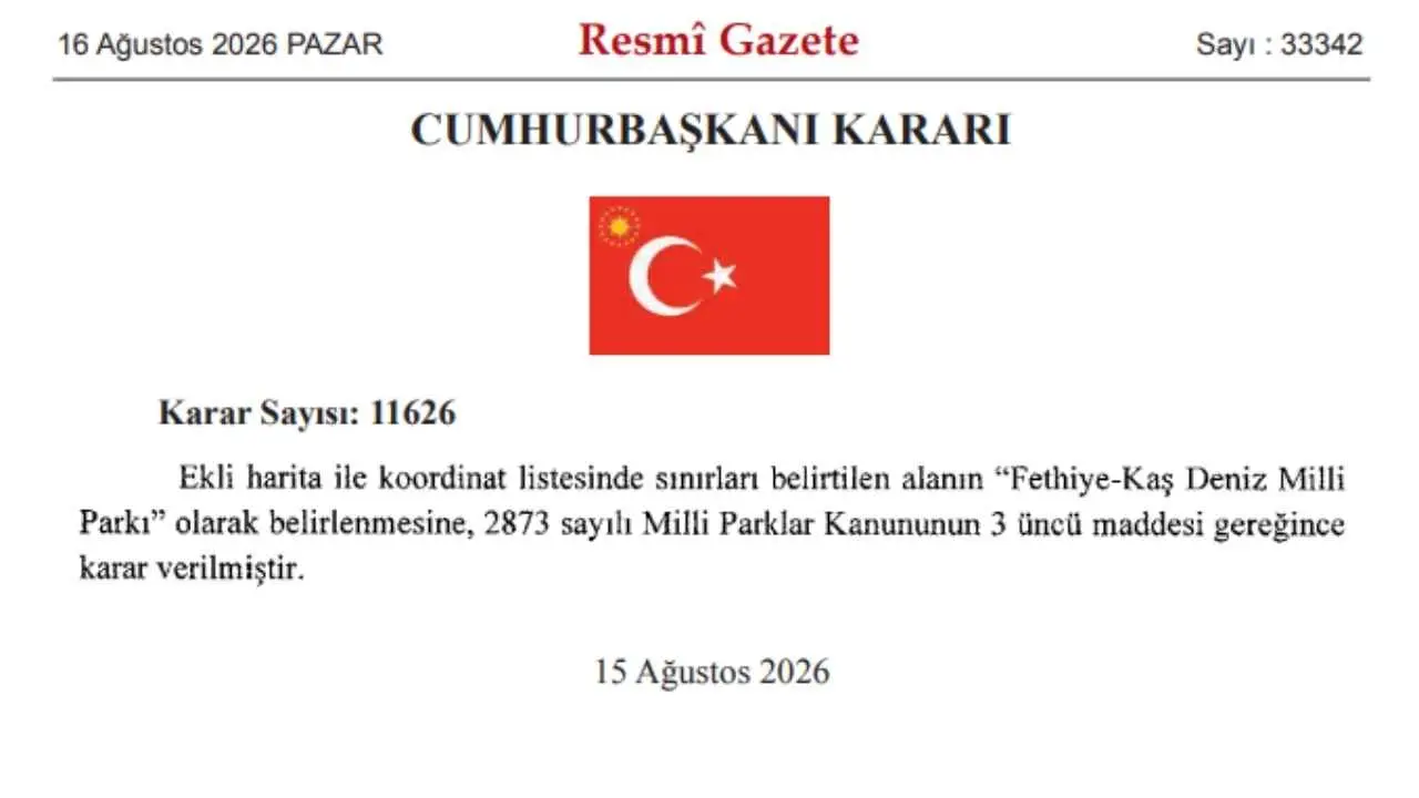 Fethiye Kaş Deniz Milli Parkı Resmen Ilan Edildi! İşte Sınırlarıkörfezzxç