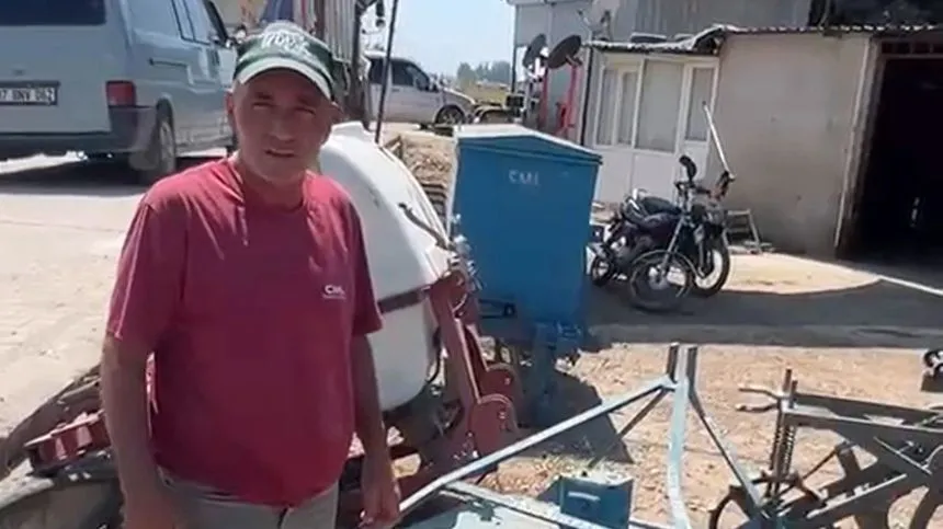 Antalya’da ilginç kaza: Tarım aletlerine çarpan araç çekiciyle kaçırıldı