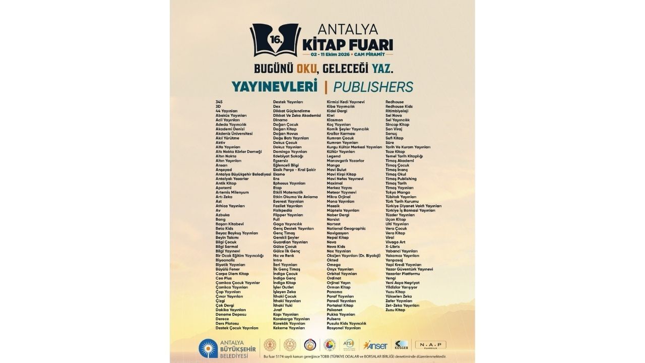 1Antalya Kitap Fuarı 2026 Ne Zaman İşte Yazarlar Ve Imza Günler (3)