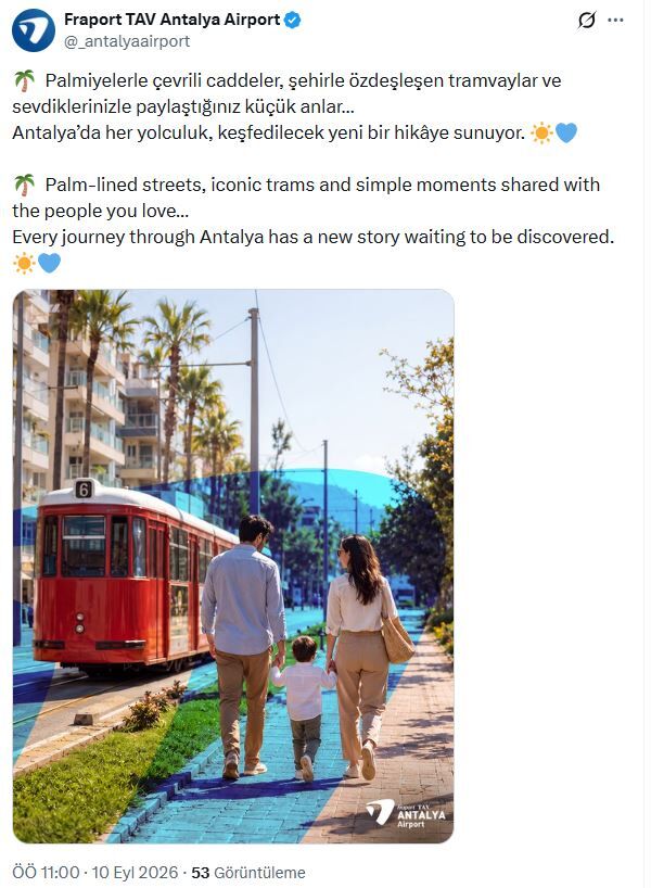 Antalya Havalimanı Nostalji Tramvayı Paylaşımı