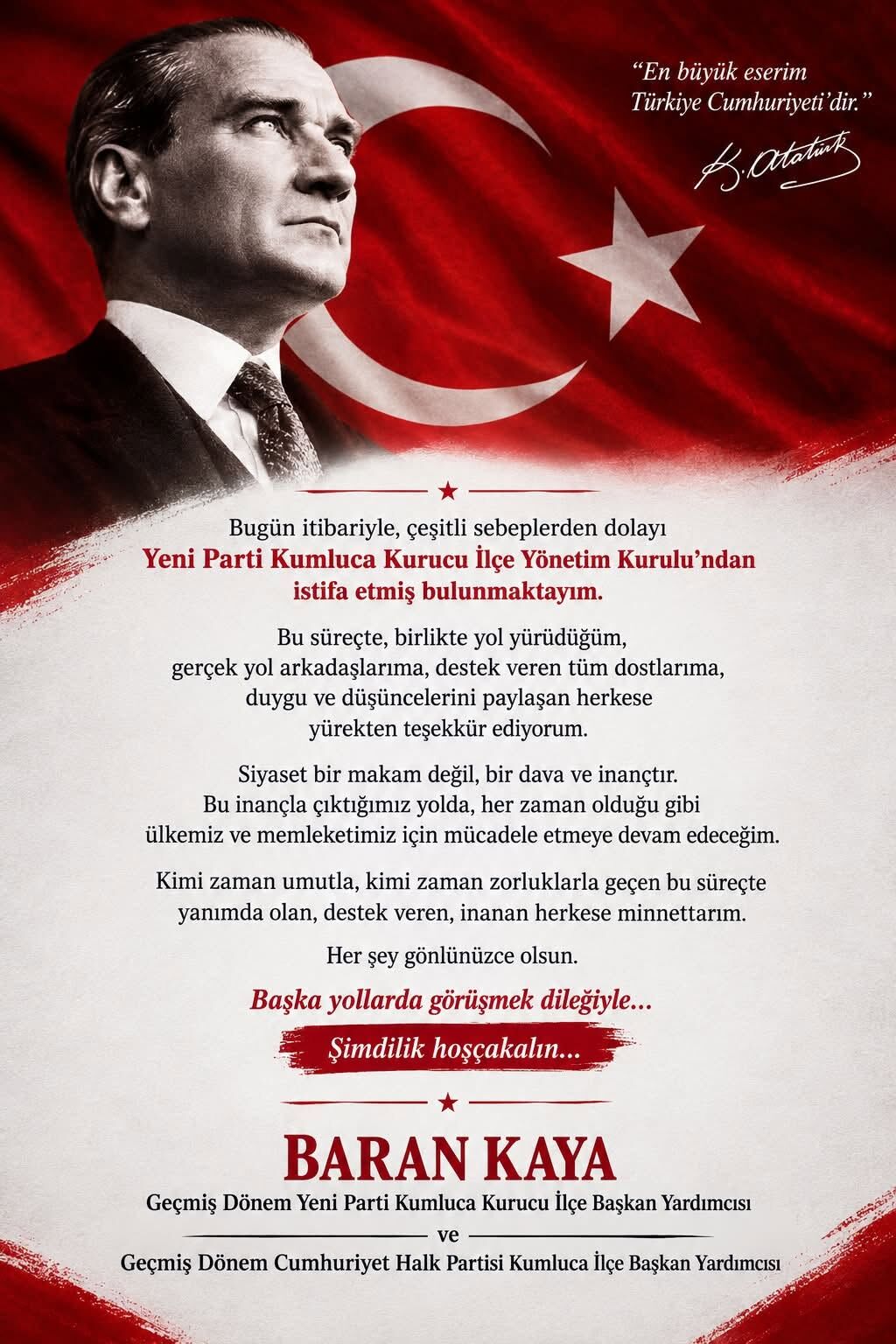 Baran Kaya Istifa