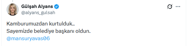 Gülşah Alyans Mansur Yavaş Paylaşımı