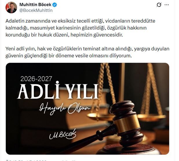 Muhittin Böcek Adli Yıl Paylaşımı