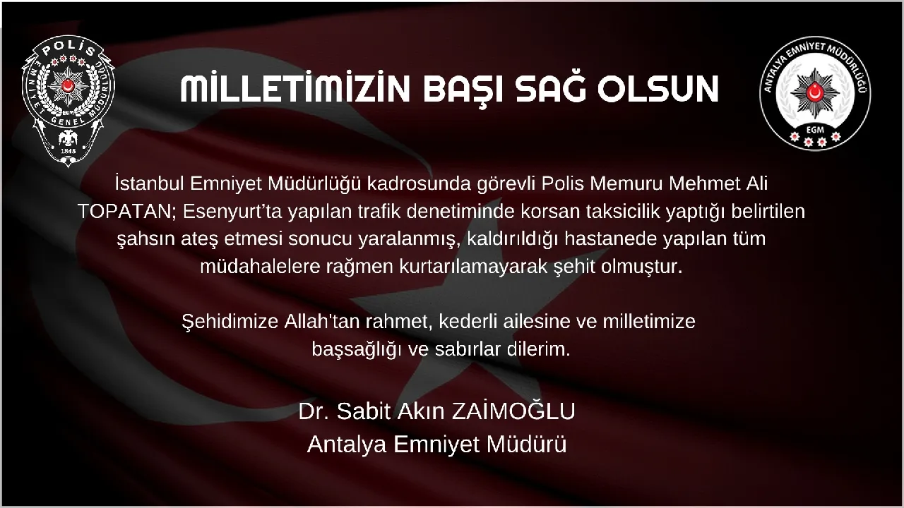 Polis Polise Kıydı! Antalya Emniyeti’nden Şehit Polis İçin Mesaj23 (3)