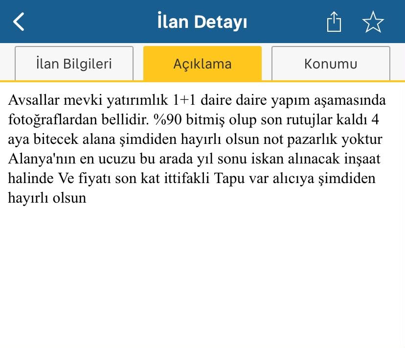 Alanya'daki Kenepir Daire Ilanı
