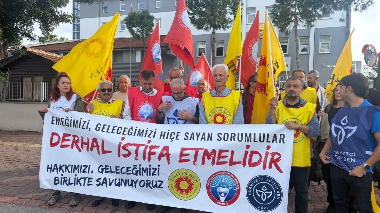 Kadro Yok, 19 Öğretmen Atandı! Sendikalardan Antalya’da Ortak Tepki1 (2)