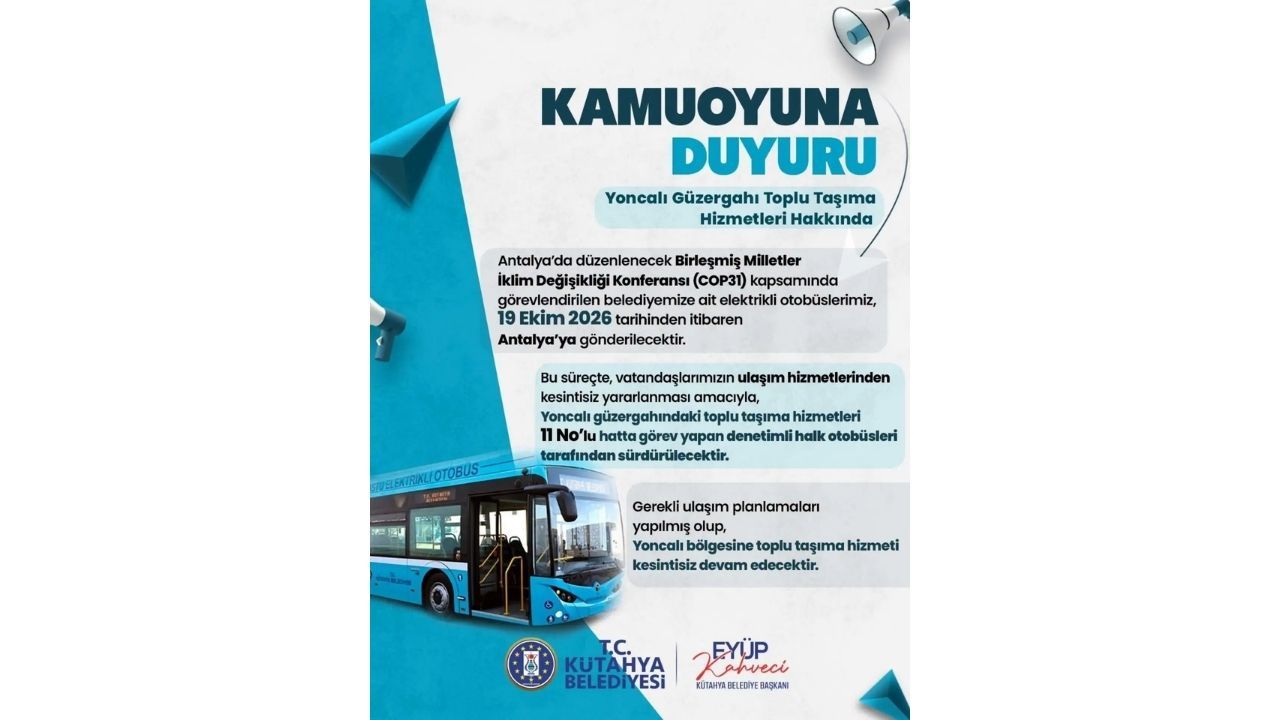 Kütahya'dan Antalya'ya Gönderilecek! Yalnızca Elektrikli Olanlar Gelecek1 (1)