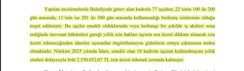 Sayıştay Serik Belediyesi Rapor
