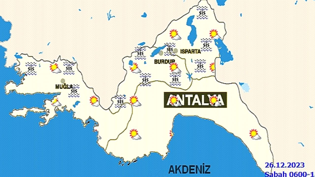 26 Aralık Salı günü Antalya hava durumu nasıl olacak? Antalya Körfez Gazetesi
