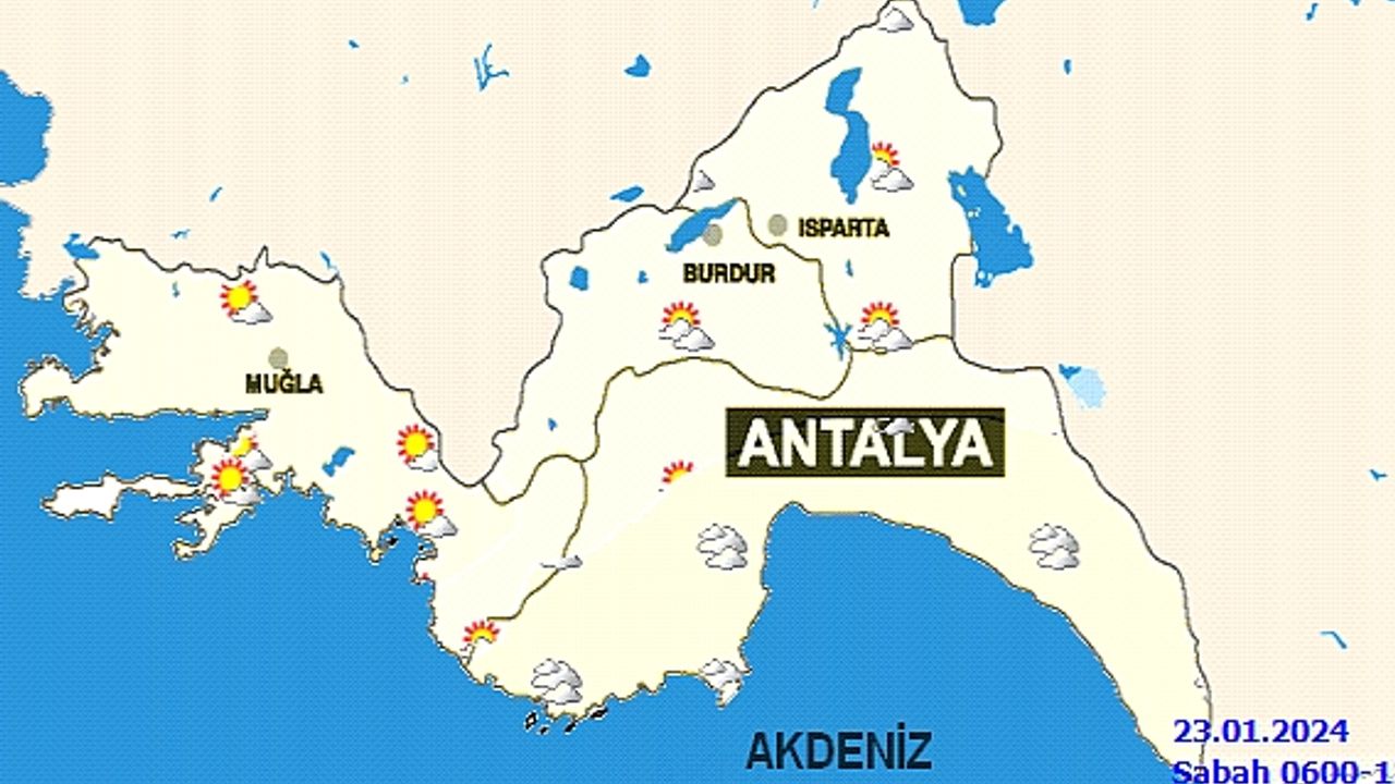23 Ocak Salı günü Antalya hava durumu nasıl olacak? Antalya Körfez Gazetesi