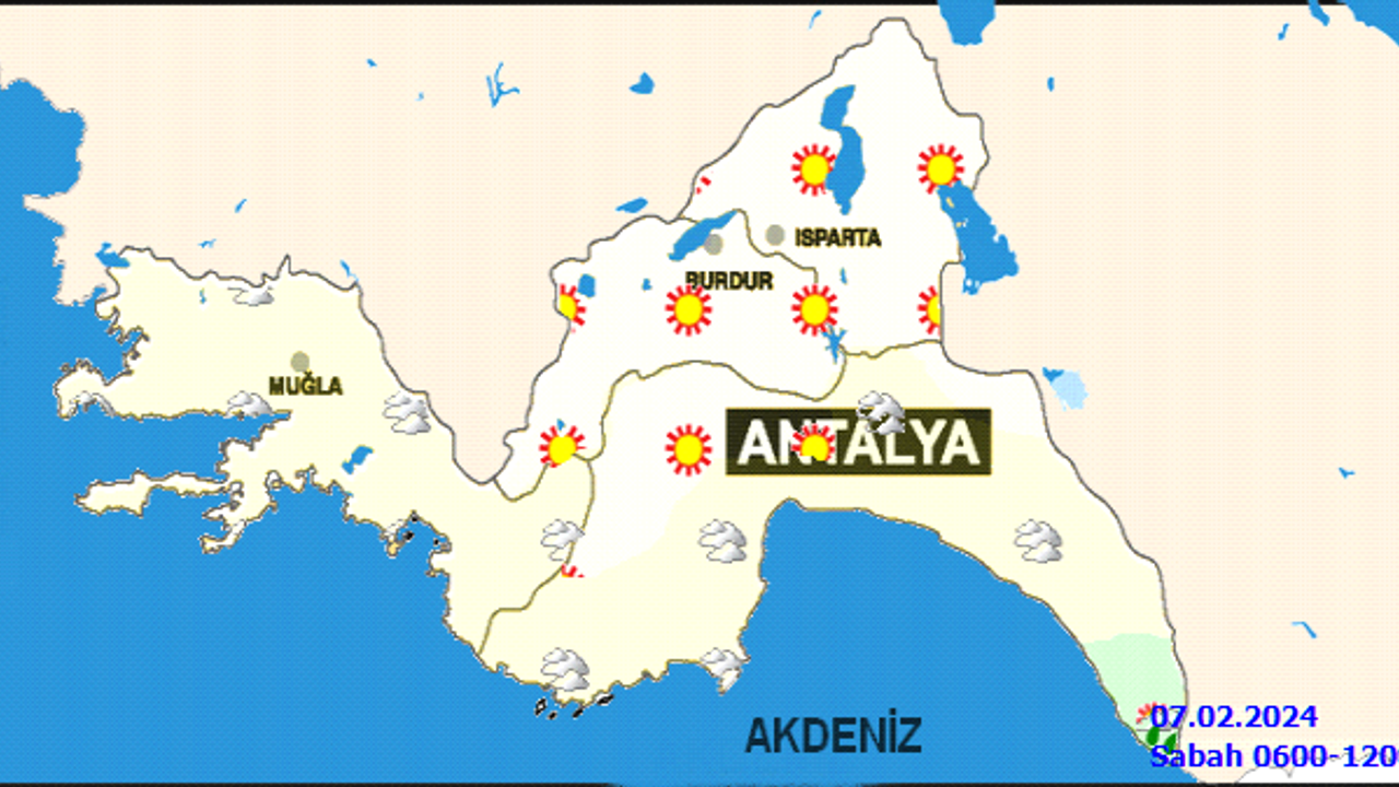 7 Şubat Çarşamba günü Antalya hava durumu nasıl olacak?