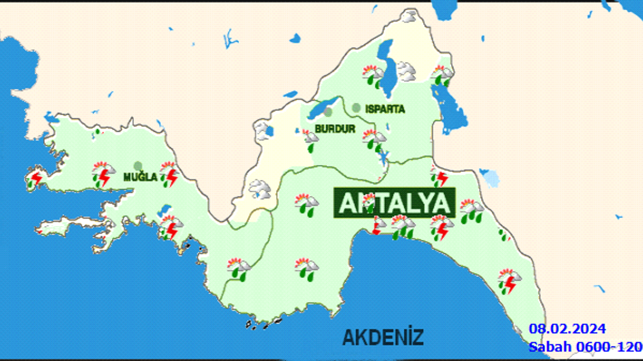 8 Şubat Perşembe günü Antalya hava durumu nasıl olacak?