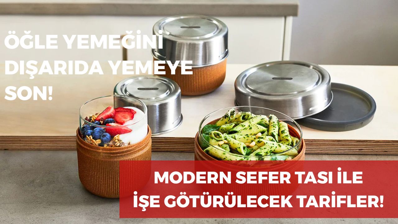 Öğle Yemeğini Dışarıda Yemeye Son Modern Sefer Tasıyla İşe Götürülecek Pratik Ve Doyurucu