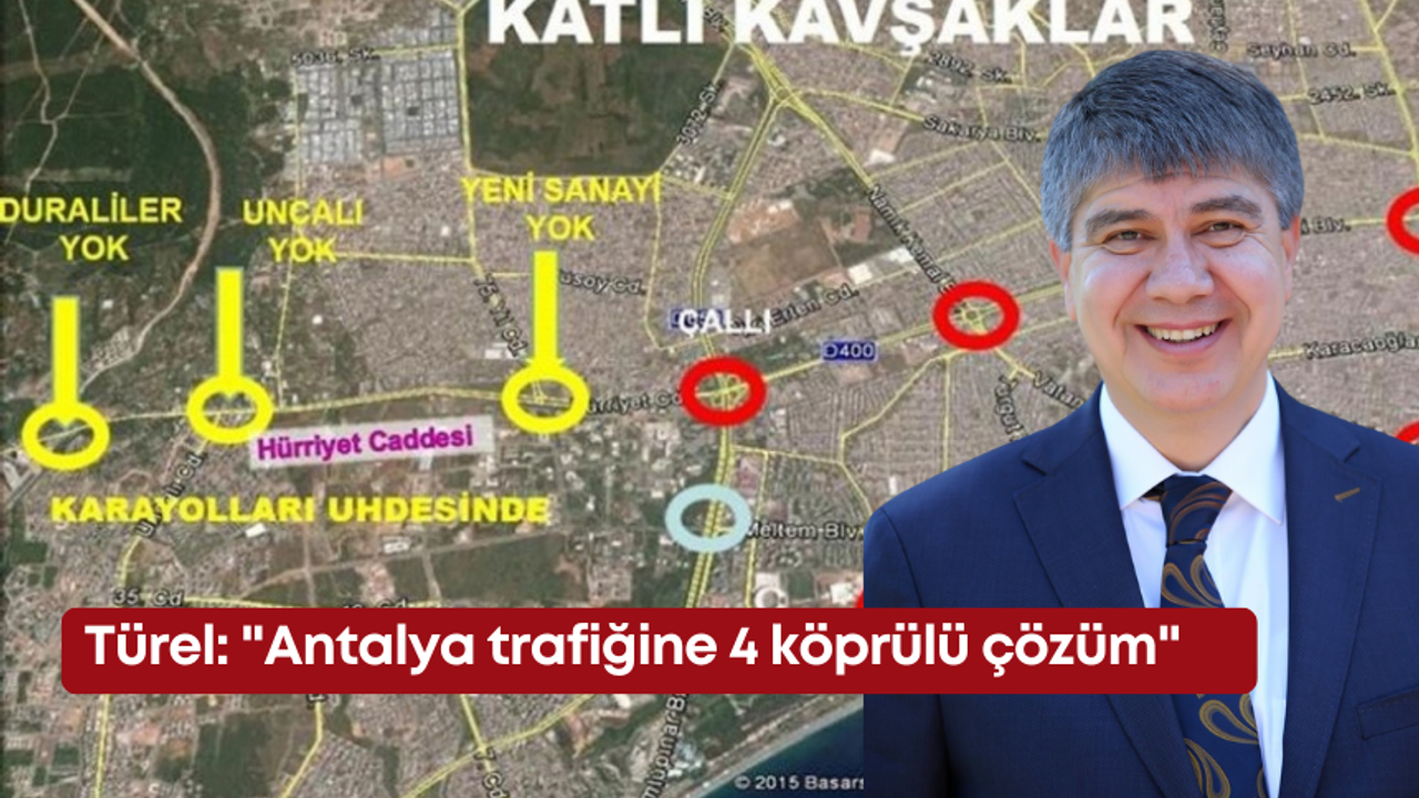 Eski Başkan Türel, köprülü kavşakların gecikmesinden Büyükşehir’i sorumlu tuttu