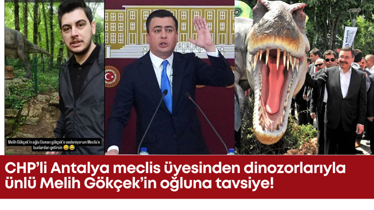 CHP’li Antalya meclis üyesinden dinozorlarıyla ünlü Melih Gökçek’in oğluna tavsiye!